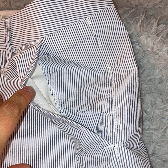 Navy Blue & white pin stripe shorts - Picture 3 of 10